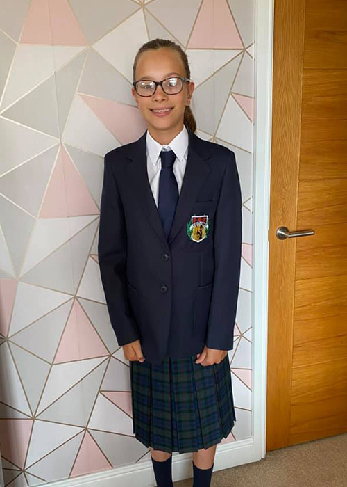 Freya in new uniform